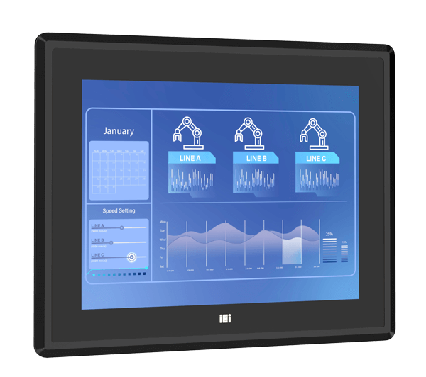 IEI PPC2-C12-EHL 12 Inch Fanless Panel PC | Intel® Elkhart Lake Platform