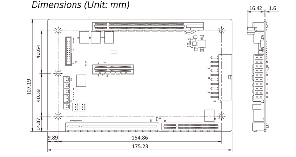 New_Graphics_Grade_Backplanes_Embedded_Computer_Single_Board_Computer_Backplane_HPE2-3S1-R10_Dimensions