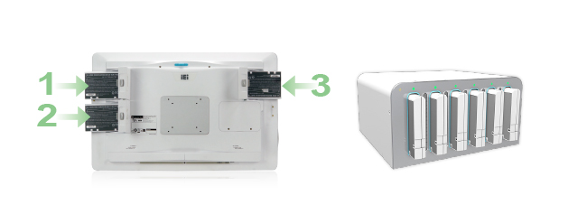 POCm-medical panel PC 6-slot battery charging station