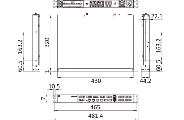 PUZZLE-M801 network computer dimension