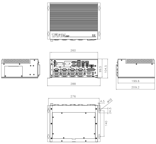 tank-620 embedded system dimension