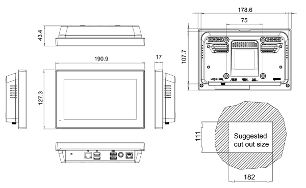 AFL3_7inch_panel_pc_Dimensions