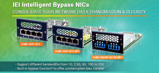 IEI bypass NICs banner